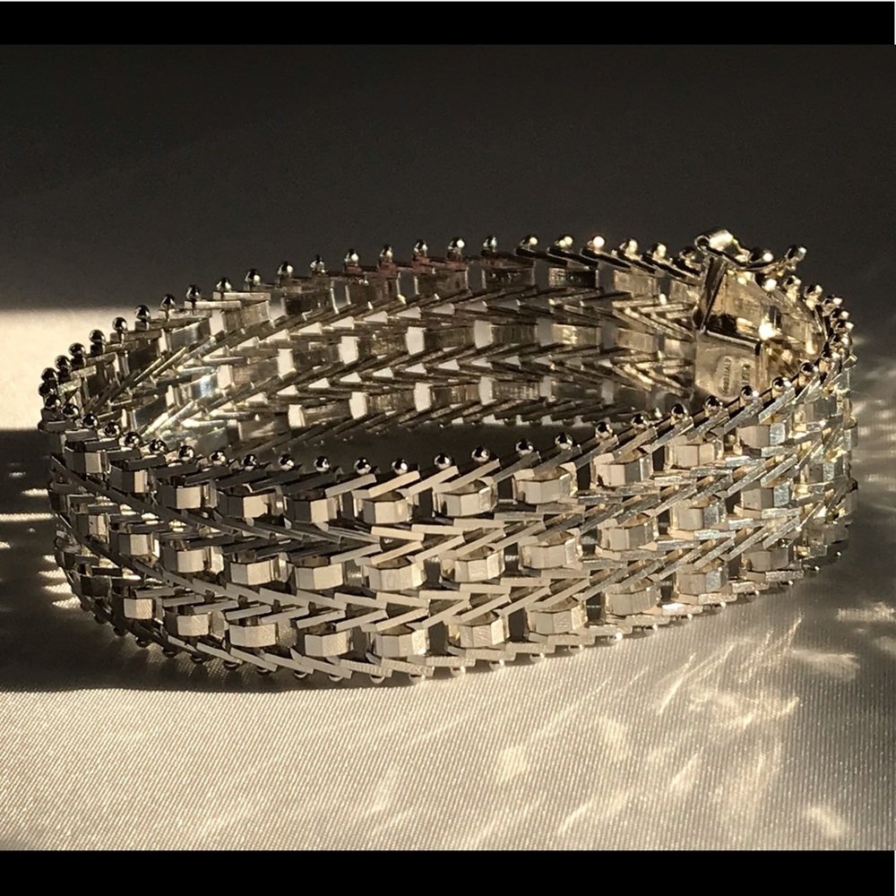Milor Sterling Diamond-Cut Woven Link Bracelet